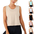 Women'S Solid Color Top Women'S Sports Suspender Top Women'S Fashion Hollow Back Sports Running Fitness Casual Hundred Yoga Top Lootquake LLC