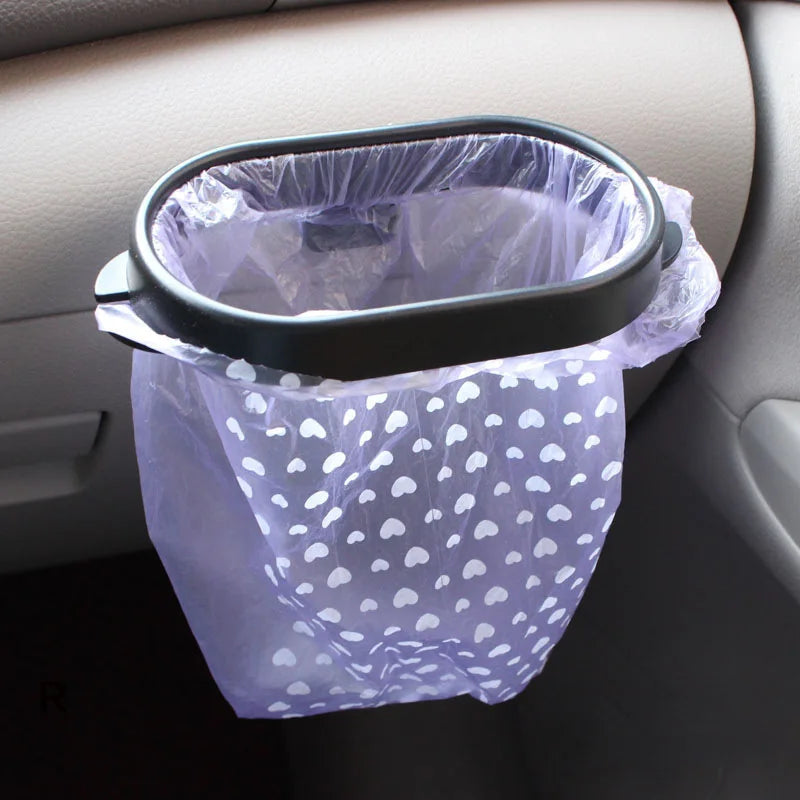 Portable Mini Car Trash Bin Hanging Storage Box Vehicle Garbage Organizer Dust Case Car Storage Bin Auto Interior Accessories