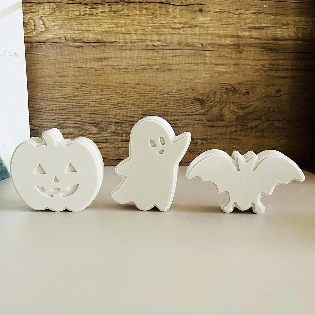 Halloween Decoration Diy Mold Skeleton Bat Mask Jack Ghost Silicone Mould Car Aromatherapy Plaster Doll Pinch Molds Lootquake LLC