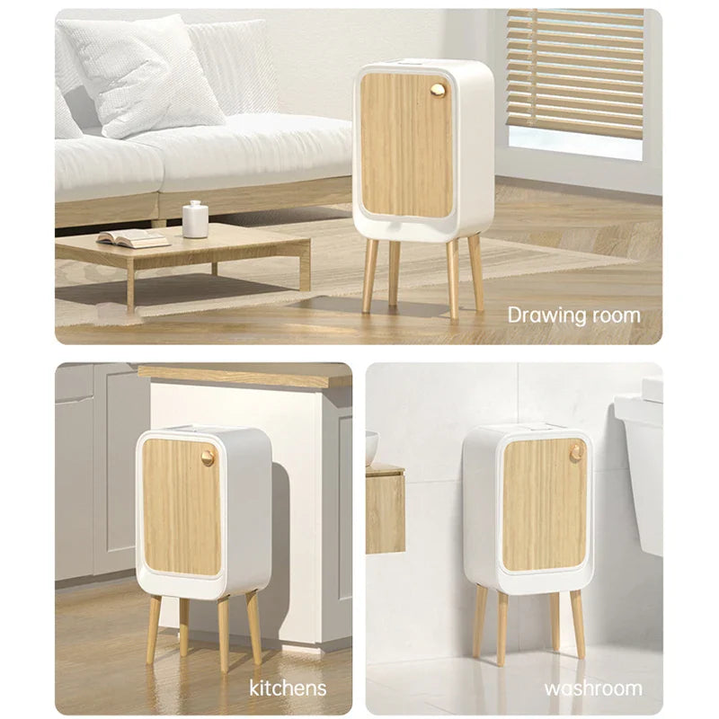 Trash Can Dispenser for Kitchen Bedroom Living Room Office With High Leg Wastebasket Automatic Sensor Smart Dustbin 20L Lootquake LLC