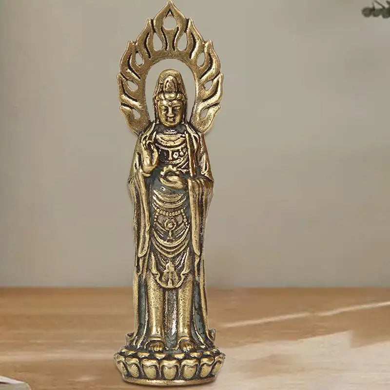 Kwan Yin Statues Buddha Figurine Craft 2.4 Inch Buddhist Avalokiteshvara Statue Chinese Feng Shui Sculpture Crafts Figurine Lootquake LLC