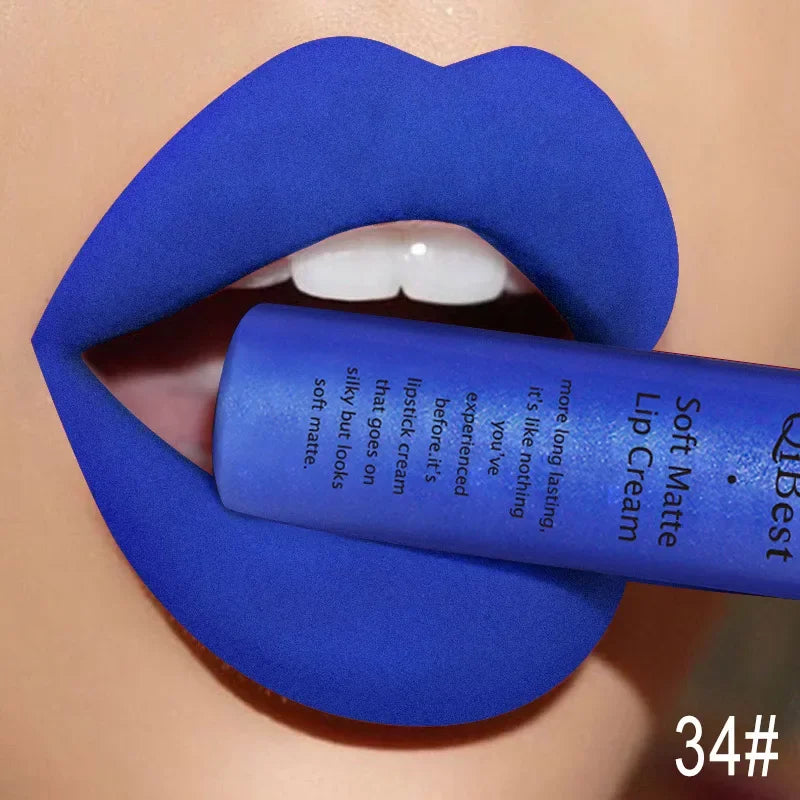 Matte Liquid Lipstick Waterproof Long Lasting Sexy Velvet Lip Gloss Nude Pigment Red Black Women Beauty Makeup Cosmetics