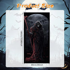 Halloween Door Cover Decorations - Horror Banner With Skeleton and Grim -Door Decor Scary Party Photo Background Banner Scary Po Lootquake LLC