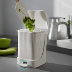 Separating 10L Waste Bins Storage Wastepaper Basket Living Room with Cover Household Foot Type Kitchen Large Capacity Trash Can Lootquake LLC