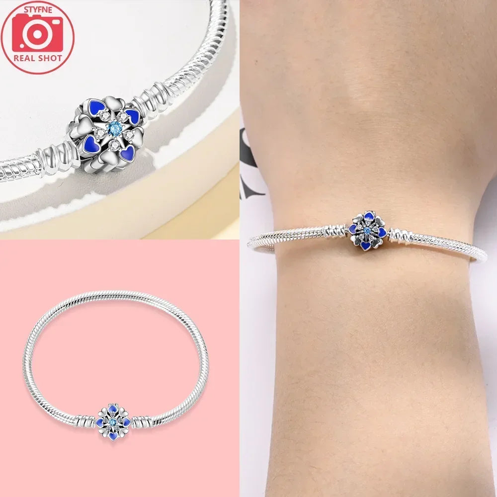 New 925 Silver Celtic Knot Snake Bone Lucky Eye Bracelet Fit Original Charming Bracelet Diy Fine Jewelry Gifts for Women Lootquake LLC