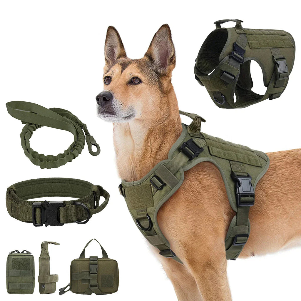 Ultimate Explorer Tactical Dog Harness & Leash Set Fashioned Furbabies