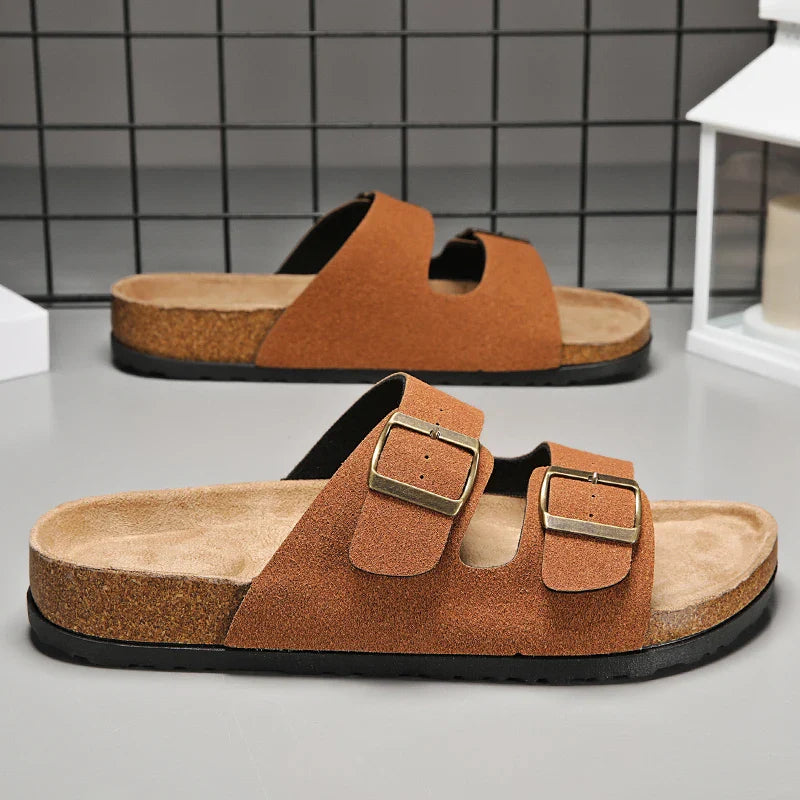 Brand Men Women Sandals Summer Designer Couple Cork Clogs Sandals Luxury Classic Unisex Mules Beach Slide With Adjustable Buckle Lootquake LLC