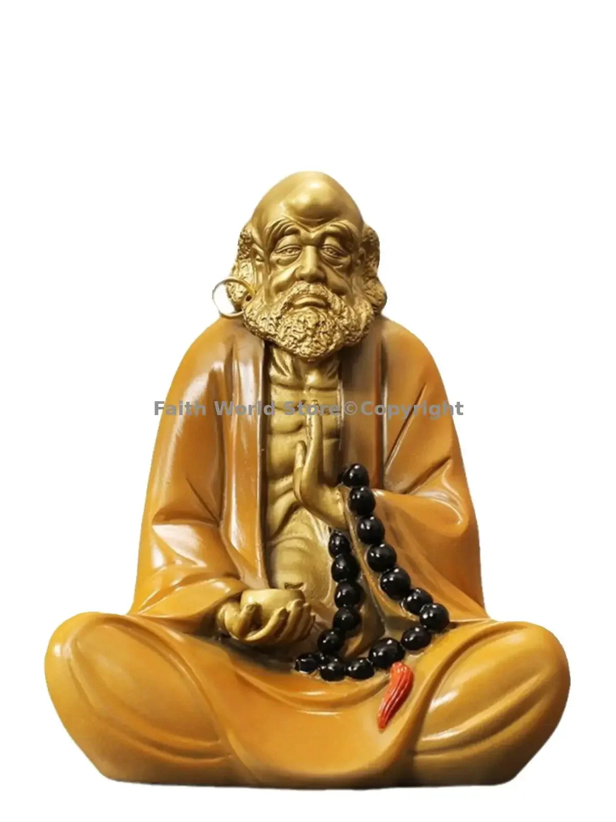 Buddhism Spiritual Art Bronze Sculpture Dharma Buddhist saints Chan sect Dhyana Zen Bronze carved home decorative Sitting Buddha Lootquake LLC