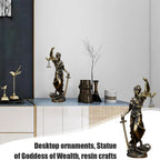 Imitation Copper Sculpture Of The Goddess Of Justice Classroom Desk Resin Ornaments Statue Of The Goddess Of Justice For Teacher