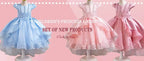New Christmas Party Princess long dress children's dress children's gauze lace birthday party dinner ball big butterfly dress