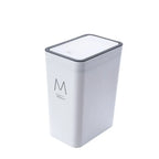 15/10L Bathroom Kitchen Trash Can with Lid Press-type Waste Bins Living Room Toilet Nordic Rectangular Garbage Bin Wastebaskets Lootquake LLC