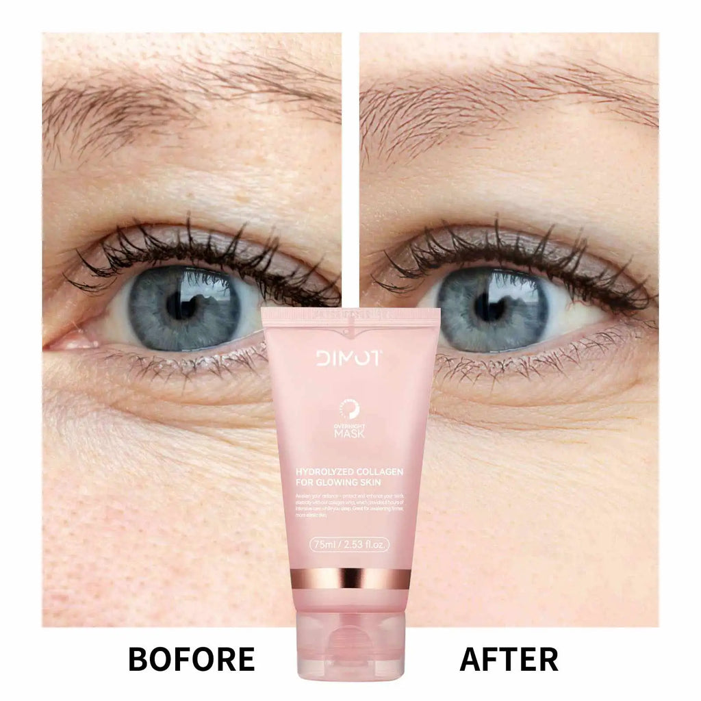 Collagen Night Wrapping MaskReduces Sagging & Dullness Hydrolyzed  Elasticity Hydration Skin Care for All Skin Types Lootquake LLC