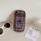Cute Scottish Plaid Lattice Soft Case For Iphone 14 13 12 11 Pro Max X Xr Xs Max Lovely Dog Shockproof Protective Cover Checkered Plaid Soft Silicone Case