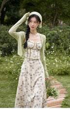 MISHOW Floral Camisole Skirt Separately Summer Adjustable Shoulder Straps Sleeveless Top Back Elastic Waist Skirts MXD14D0026