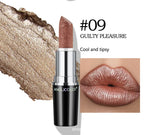 Fine Glitter Lipstick, Quicksand Gold Lipstick Non-sticky Non-fading Lipstick Pearlescent Long-lasting Silky Mermaid Lipstick Lootquake LLC