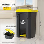 Commercial Pedal Tra Can Large Capaci Outdoor Foot Operated Garbage Bin Thiened Plastic Square Bin for Home And Kitchen