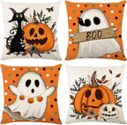 Halloween Pillowcases: Cat, Ghost, and Pumpkin Themed Decor! Sofa cushion cover, holiday party decoration, gift Lootquake LLC