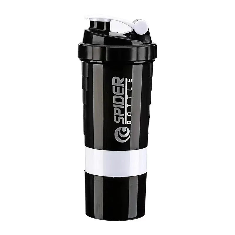 3 Layers Shaker Protein Bottle Powder Shake Cup Water Bottle Plastic Mixing Cup Body Building Exercise Bottle Lootquake LLC