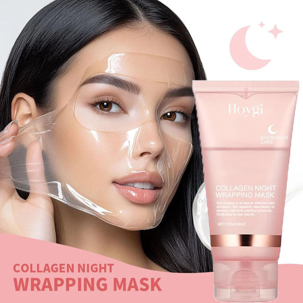 Collagen Tear-Off Mask Collagen Overnight Wrapping Mask Hydrating Moisturizing Hydrolyzed Collagen Mask Korean Skin Care Lootquake LLC