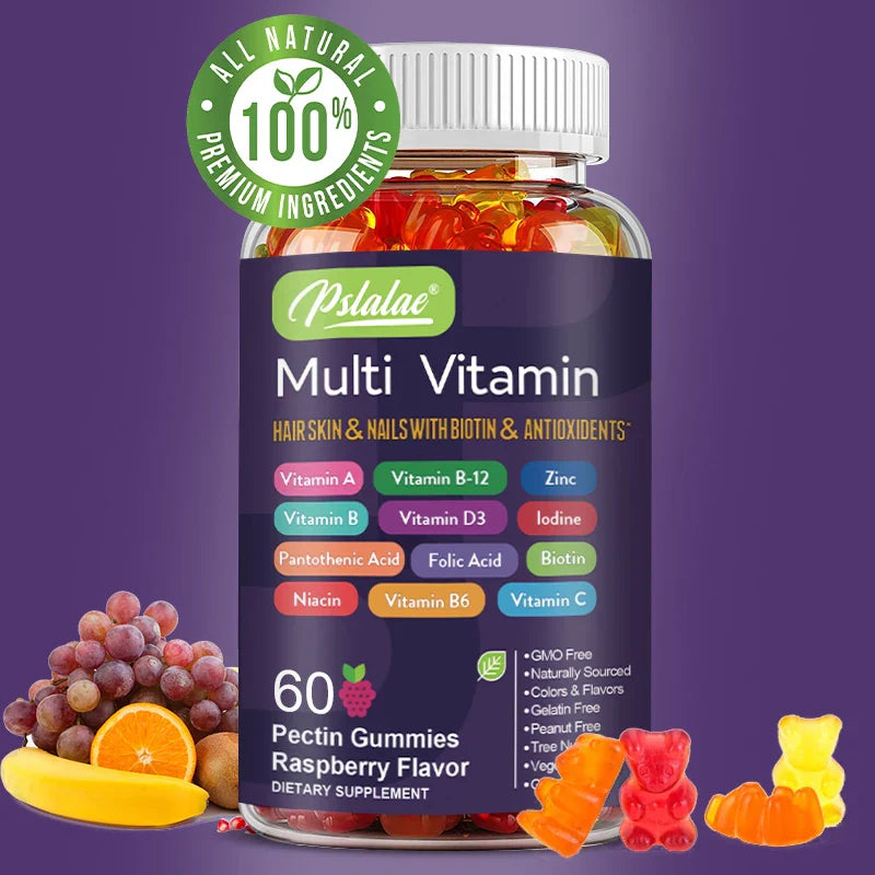Multivitamin Gummies - To Provide Energy, for Skin, Hair and Nails Health, Support Immune, Overall Health Lootquake LLC