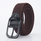 Men's Belt Casual Woven Elastic Belt Outdoor Sports Women's Belt Climbing Work Belt Jeans Suit Pants Men's And Women's Universal