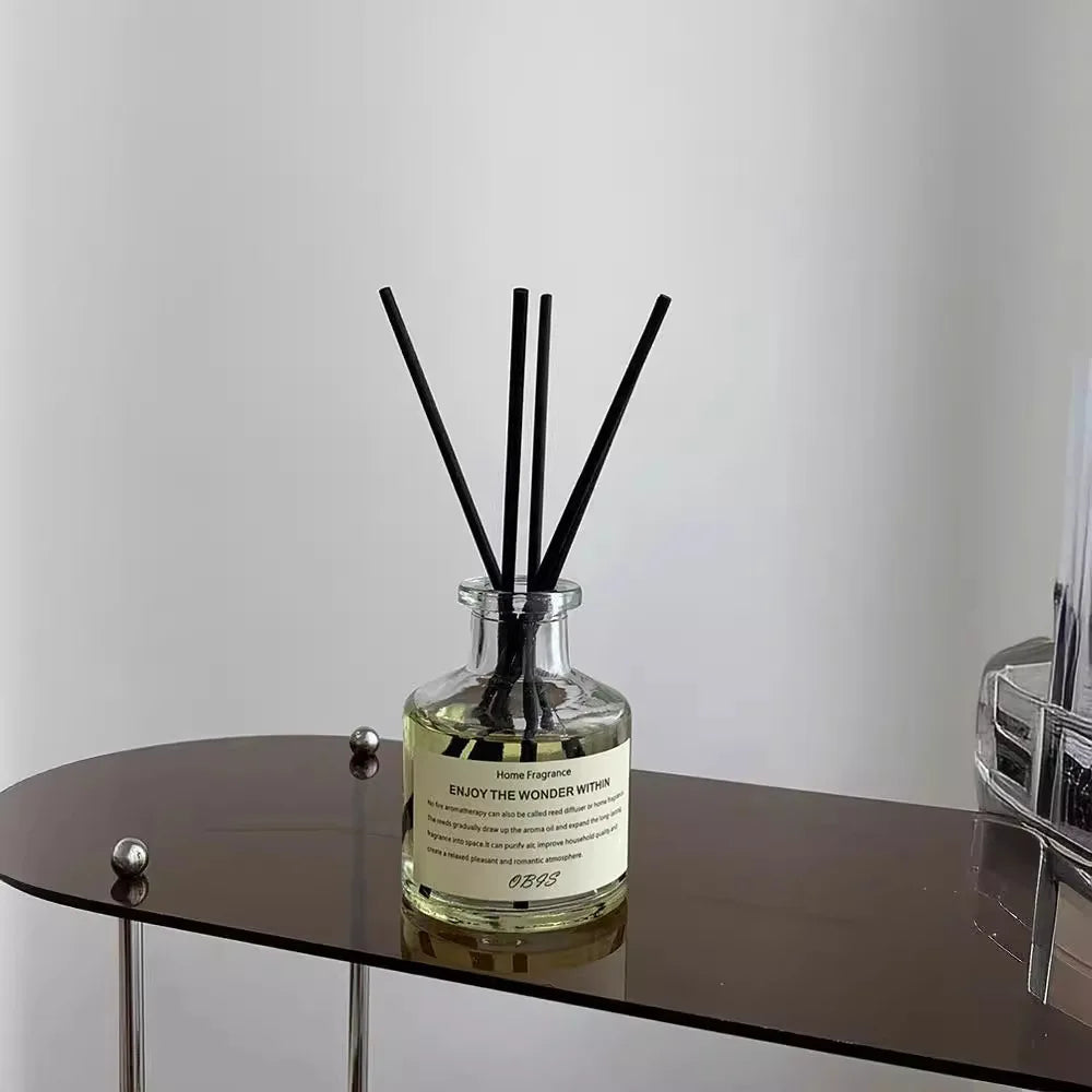 50ml Aromatherapy Essential Oil Flameless Freesia Jasmine Fragrance Oil with Reed Diffuser Stick Home Room Air Freshener Decor Lootquake LLC