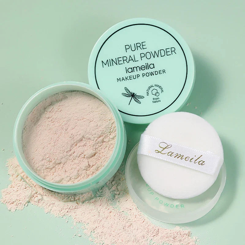 3 color facial loose powder, waterproof oil control honey powder, long-lasting makeup powder with powder puff Lootquake LLC