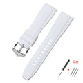 Motorola Moto Curved End Silicone Watch Band, Waterproof Rubber Strap