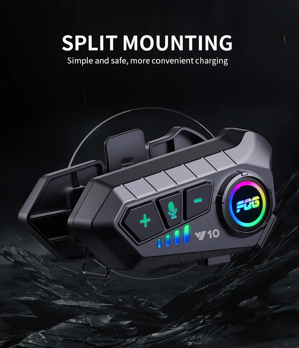 Bluetooth 5.3 Helmet Headset Wireless Hands-free Call Phone Kit Motorcycle Waterproof Earphone MP3 Music Player Speaker for Moto Lootquake LLC