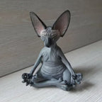 Sphinx Cat Buddha Statue - Meditation Yoga Sculpture for Garden Decor, Fantastical Art & Happy Cat Ornament Lootquake LLC
