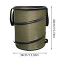 Garbage Storage Trash Bag Portable Collapsible Pop Up Garden Leaf Trash Can Flowers And For Garden Camping Grass Bin Lootquake LLC