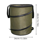 Garbage Storage Trash Bag Portable Collapsible Pop Up Garden Leaf Trash Can Flowers And For Garden Camping Grass Bin Lootquake LLC