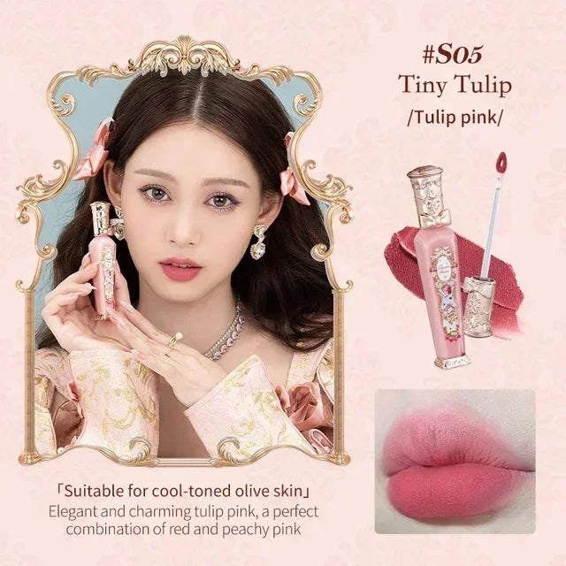 Flower Knows Strawberry Rococo Series Cloud Lip Cream Lip Gloss Long Lasting Velvet Lip Tint Lipstick for Women Cosmetic Lootquake LLC