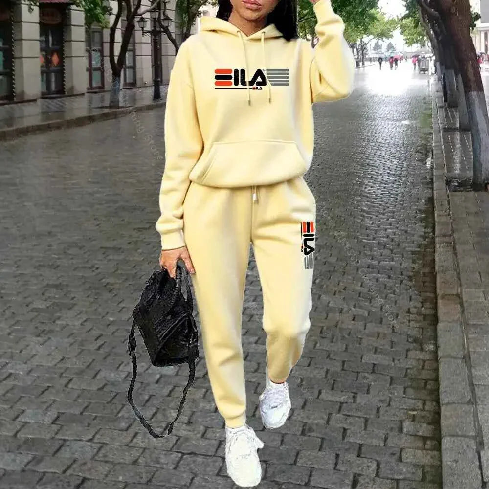 Women's Luxury Hoodie & Pants Streetwear Set THRIXINE