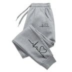 Heart Print Women's Sweatpants Jogging Pants THRIXINE
