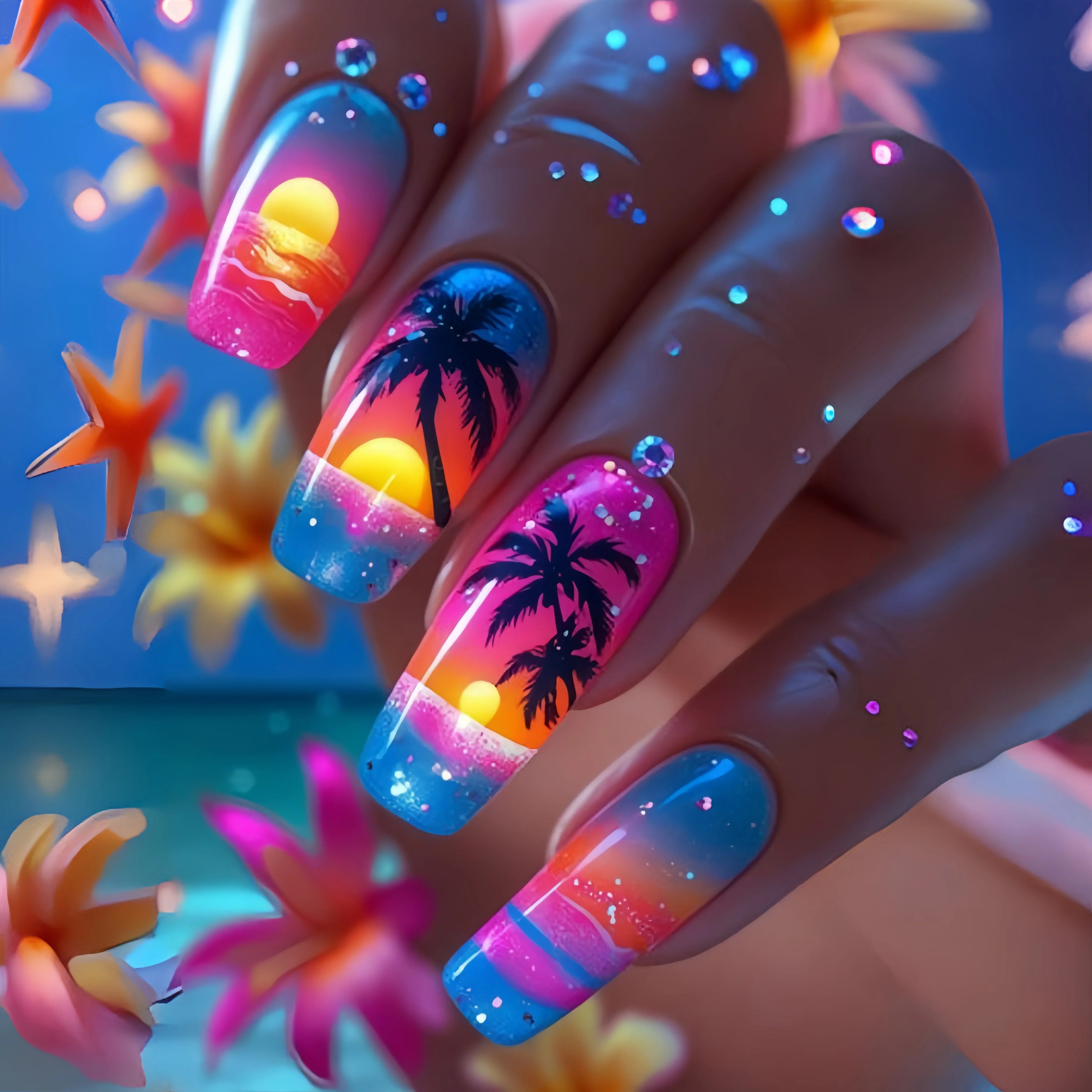 Long nail art patches with purple polka dots and a shiny, fashionable, individual and high-end feel. Detachable 24-piece nail ar Lootquake LLC