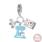 S925 Sterling Silver Princess Golf Hamster Camera Travel Three Piece Set Charms Beads 3mm DIY Fine Jewelry Making Lootquake LLC