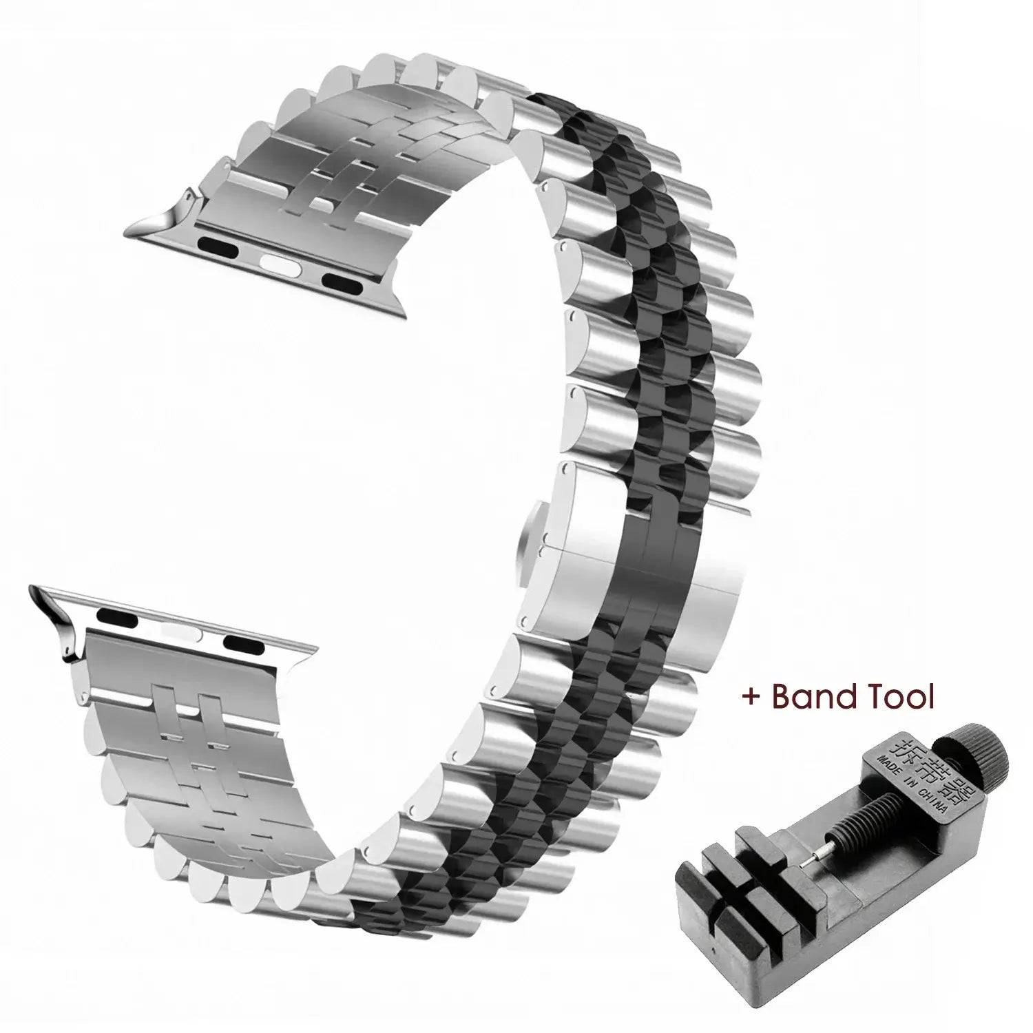 Apple Watch Stainless Steel Strap - Elegant Durable Design - SJB-DIAMOND ELITES