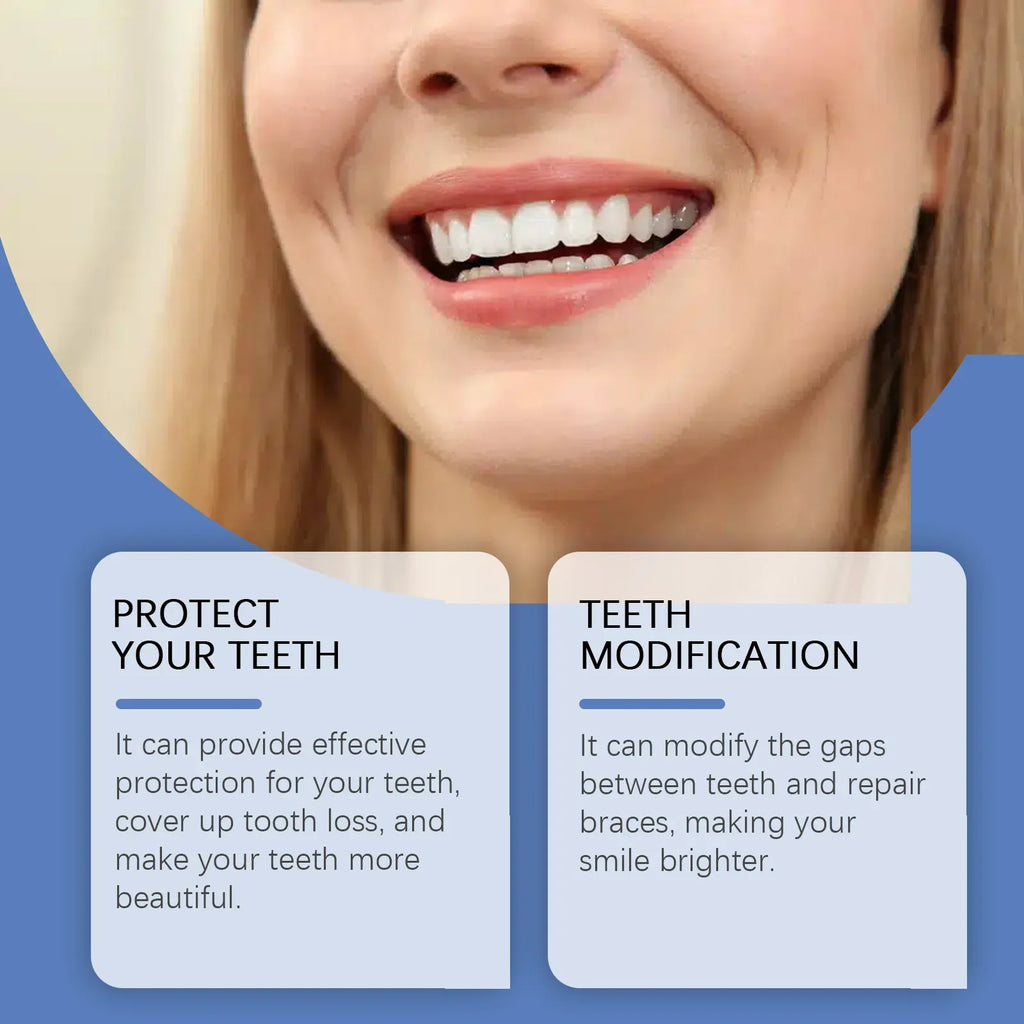 Comfort Fit Full Set Dentures Silicone Fake Teeth Natural Smile Instant Confidence Oral Care for Adults