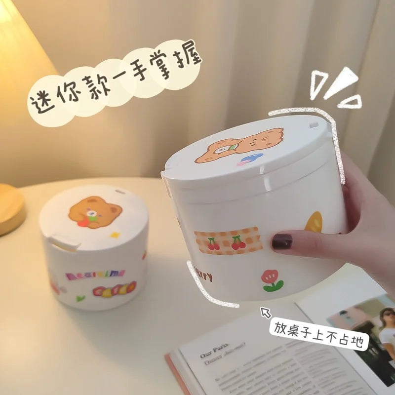 Mini Waste Box Bin Garbage Basket Home Table Trash Can Plastic Office Supplies Dustbins Sundries Barrel Box For Household Lootquake LLC