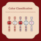 Women's Elegant Bracelet Quartz Watch Red Dial Waterproof