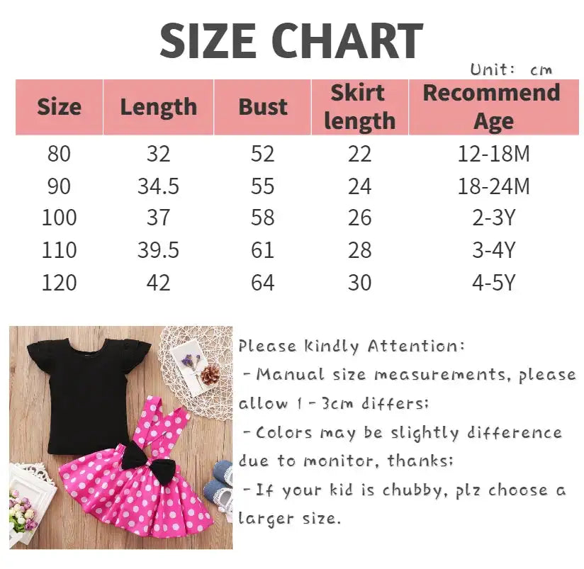 Toddler 1-5 Year Old Girl Round Neck Flying Sleeve Top+Dot Bow Strap Skirt Piece Suitable for Travel and Travel Girl Summer Set