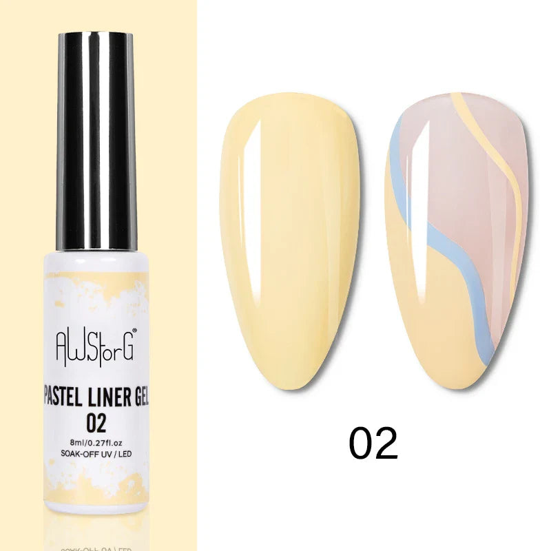 5ML Gold Silver Metallic Liner Paint Gel Polish Chrome Mirror Metal Effect Super Bright French UV LED Semi Permanent Nail Gel Lootquake LLC