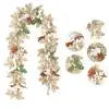 Halloween Thanksgiving Pink Decorations Artificial Fall Maple Leaves Garland Autumn Hanging Pink Pumpkins Flowers Berries Rattan Lootquake LLC