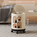 Premium Household Trash Can - Stylish Lidded Waste Bin with Wheels, Oversized Multipurpose Garbage Bin for Living Room & Bedroom Lootquake LLC