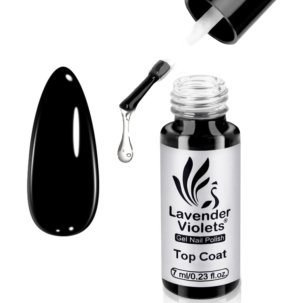 7ml No Wipe Glossy Top Coat, High Glossy Shine Effect Soak Off Gel Nail Polish Long Lasting for Salon Home DIY Manicure Nail Art Lootquake LLC