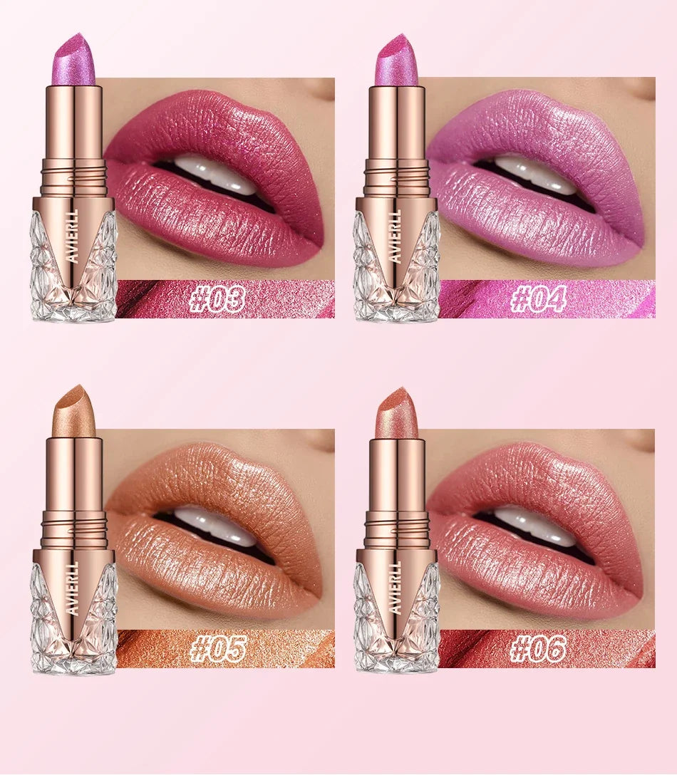 Fine Glitter lipstick, Quicksand Gold Lipstick, Moisturizing Silky Mermaid Girl Pink, Long-Lasting Waterproof Grapefruit Orange Lootquake LLC