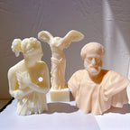 Aristotle Statue Candle Mold Greek Philosopher Bust Silicone Molds Greek Art Man Sculpture Wax Tool Tabletop Ornament Lootquake LLC