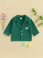Infant Toddler Hooded Windbreaker Jacket with Zipper Closure and Cute Animal Print for Baby Boys and Girls