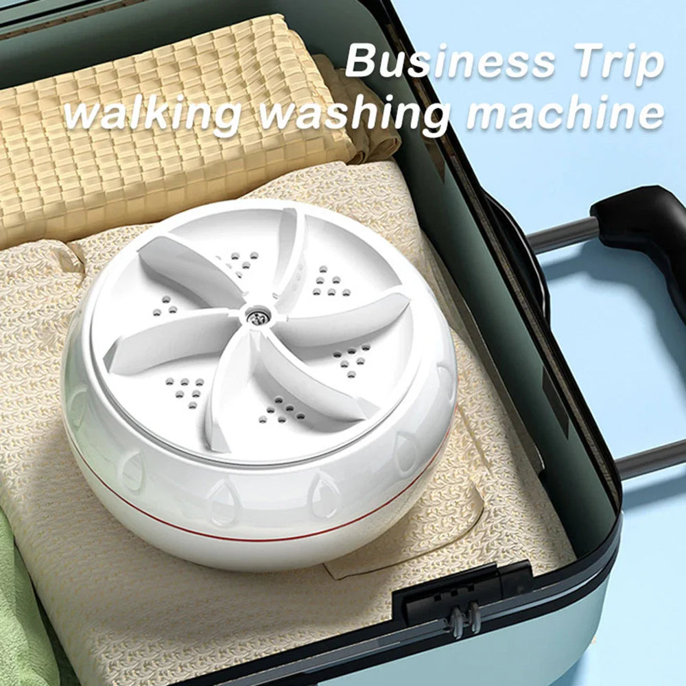 60W High Power Portable Mini Turbo Washing Machine Ultranicso Washer for Apartment Camping Travel Clothes Underwear Socks USB Lootquake LLC